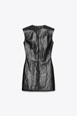 FAUX LEATHER MINI DRESS - Zara фото 7