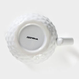 Кувшин для воды Доляна «Ананас», 450 мл, 9.5×11.7 см, керамика, белый