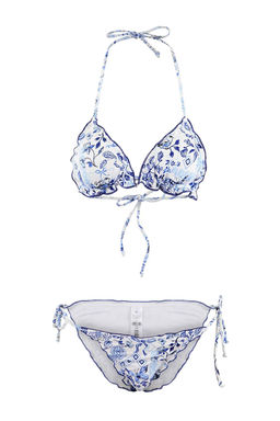 Cicek Desenli Ucgen Kapl? F?rf?rl? Dusuk Bel Regular Bikini Tak?m? TBESS26BT00038