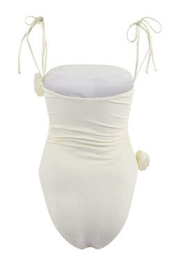 Ekru Straplez Kapl? Aplikeli Regular Mayo TBESS26MA00056