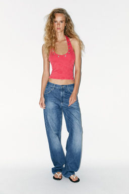 TRF STRAIGHT BAGGY MID-WAIST JEANS