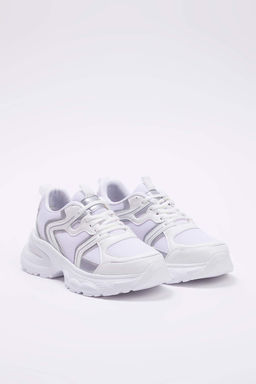 Trendyolmilla Shoes Beyaz Konstrast Kal?n Taban Kad?n Spor Ayakkab? TAKSS25SN00061  фото 2