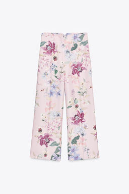 FLORAL PRINT TROUSERS - Zara фото 5