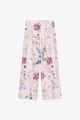 FLORAL PRINT TROUSERS - Zara фото 6
