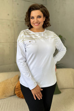 Джемпер Rumoda 2135/1 белый/длинный рукав