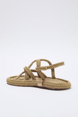 Trendyol Shoes Bej Capraz Bantl? Halat Ipli Kad?n Has?r Sandalet TAKSS25SD00056 - Trendyolmilla фото 19