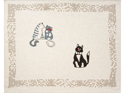 24С27-ШР/р.п/фкор/к. Комплект полотенец из 3 шт 46*60 "Коты-3" цв. 1 рис. 373