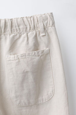 COTTON AND LINEN STRAIGHT-LEG TROUSERS - Zara фото 9