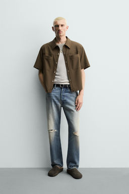 CAMISA T?CNICA RELAXED FIT / Tabaco