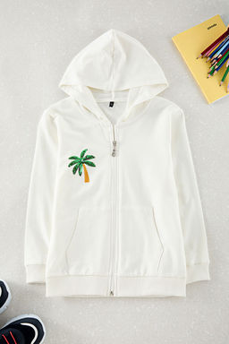 Ekru K?z Cocuk Nak?sl? Orme H?rka TKDAW25HI00006