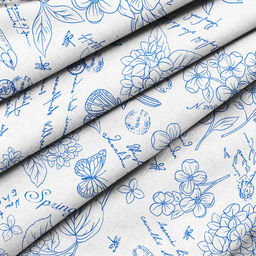 Жозефина, синий Скатерть 200х145см, длина стола до 160см, на 6-8 персон, хлопок Премиум 186г/м2, Домашняя мода (Россия)  фото 3