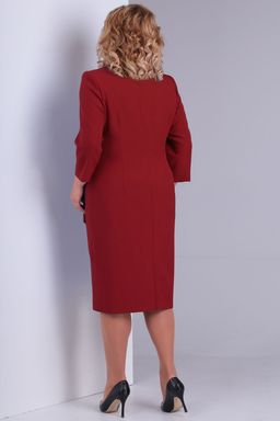 Женское платье бордового цвета повседневное больших размеров - Almond фото 2