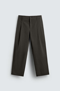 COTTON-VISCOSE PLEATED TROUSERS - Zara фото 6