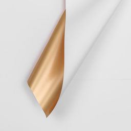 Цена за 20 шт. Пленка для цветов, Золотая сторона, 57x57см 1 см белая