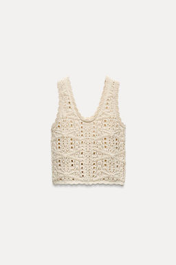 POINTELLE KNIT CROP TOP - Zara фото 3