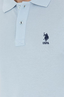 Мужская голубая базовая футболка - U.s. polo assn фото 7