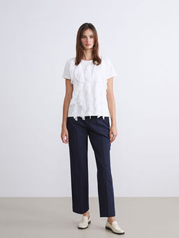 Beli Lastikli Kad?n Pileli Pantolon