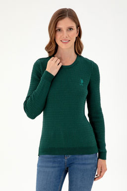 Женский темно-зеленый базовый свитер Неожиданная скидка в корзине
