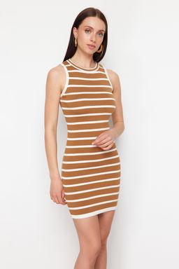 Camel Mini Triko Pamuk Kar?s?ml? Elbise TWOSS24EL00825 - Trendyolmilla фото 2