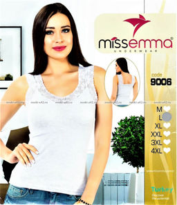 Цена за 1 шт. Майки женские Miss Emma Турция Кружево серые