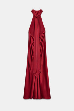 VESTIDO HALTER SATINADO ZW COLLECTION / Rojo - Zara фото 9