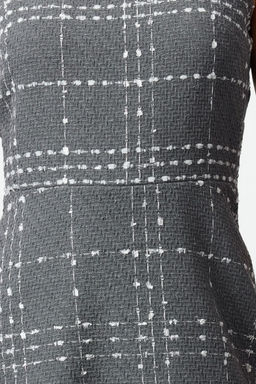 Gri Ekose / Kareli Mini Dokuma Elbise TWOAW23EL00258