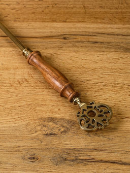 Ложка для обуви «Винтаж», 45.5 см, латунь, манговое дерево