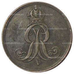 2 пфеннига 1863 года B Германские государства  Ганновер