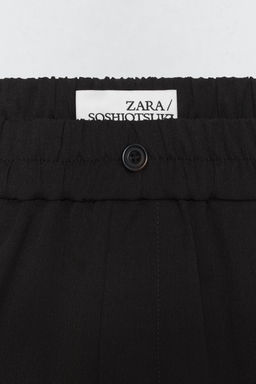 PANTAL?N TRAJE SOSHIOTSUKI x ZARA / Marr?n / Topo  фото 8