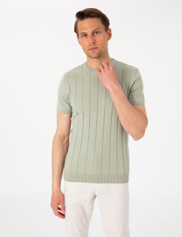 _a_la Slim Fit %100 Pamuk Bisiklet Yaka Triko Ti__rt