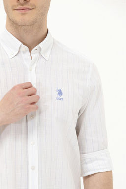 Мужская синяя рубашка с длинным рукавом - U.s. polo assn фото 14