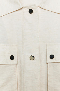 SHORT SLEEVE SAFARI SHIRT WITH TURN-UPS