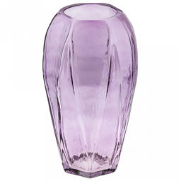 Ваза для цветов стеклянная "Модерн" 3,8л, д16см, h30см, средняя, текстурная, "Скандик", лиловый (Россия)