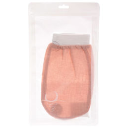 Цена за 2шт. Мочалка - варежка массажная "Premium - PASTERA", цвет персиковый, 24*15см (ZIPпакет)