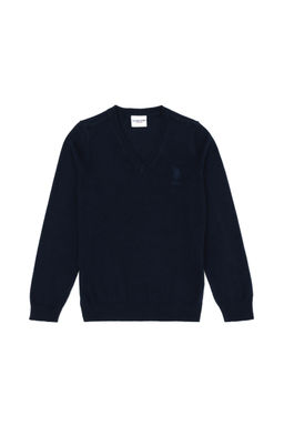 Базовый свитер темно-синего цвета для мальчика - U.s. polo assn фото 7