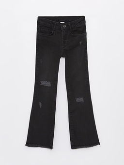 Y?rt?k Detayl? ?spanyol Pa?a K?z ?ocuk Jean Pantolon