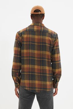 TRENDYOL MAN Bordo Cift Cep Kapakl? Regular Fit K?sl?k Oduncu Kareli Gomlek TMNAW21GO0031 - Trendyolmilla фото 9