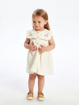 ?i?ek Nak??l? M?slin K?z Bebek Elbise