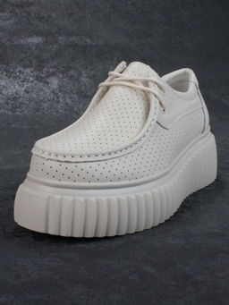 03-PDA169-2 BEIGE Полуботинки женские (натуральная кожа)