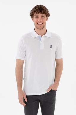 Erkek Regular Fit Polo Yaka Beyaz Basic Ti__rt Sepette S_rpriz _ndirim