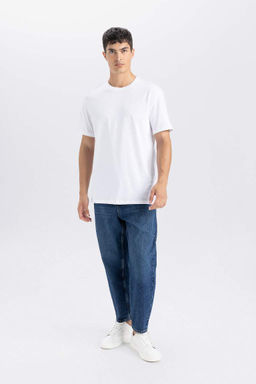 New Regular Fit Bisiklet Yaka Basic Duz K?sa Kollu Tisort - Defacto фото 4