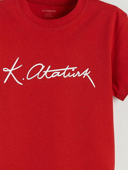 Atat?rk ?mzas? Bask?l? Erkek ?ocuk Penye T???rt