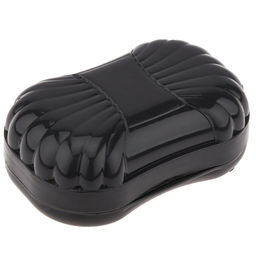 Мыльница дорожная пластмассовая Фигурная 11,5х7,5х6см, темно-серый (Россия)