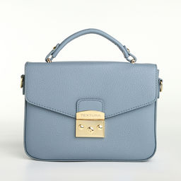Сумка женская мессенджер TEXTURA на клапане, 23×6×17 см, голубая