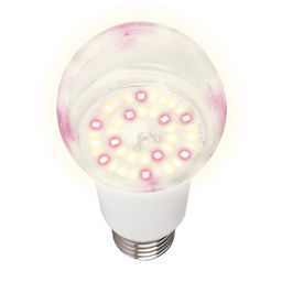 LED-A60-15W/SPFB/E27/CL PLP30WH Лампа светодиодная для растений. Форма "A", прозрачная. Спектр для фотосинтеза. Картон. ТМ Uniel