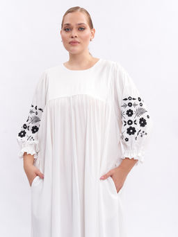 Платье А-силуэта с вышивкой PP29104WHT04 - Артесса фото 8