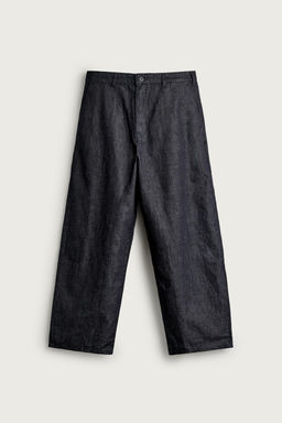 PANTAL?N CHINO DENIM LIGERO ALGOD?N - LINO / ?ndigo - Zara фото 6