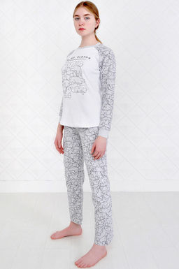 Арт. 4563 Пижама с брюками 42-52 (6 шт) Цвет:ассорти - Калинка фото 2