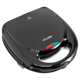 Форма для выпечки орешков электрическая Viconte 800Вт, антипригарное покрытие, автоматическое регулирование температуры, теплоизолированная ручка, резиновые ножки, максимальное температура нагрева 200С, на 6 орешков, черный, подарочная упаковка (