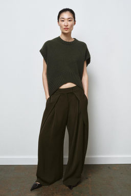 OVERSIZED WOOL WAISTCOAT WITH ASYMMETRIC HEM - Zara фото 7